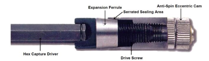 REMOVAL INSTRUCTIONS 1. Remove the drive screw. Determine the hex size of the drive screw in order to choose the correct hex driver (1/4, 5/16, 3/8 ).