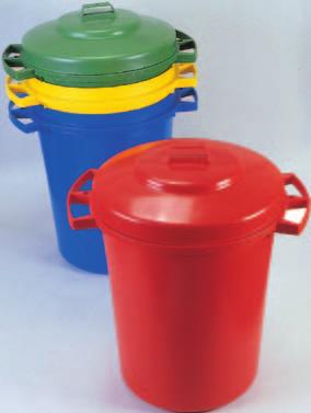 131-053 80L Black Dustbin and Lid 16.26 made from toughened polypropylene.