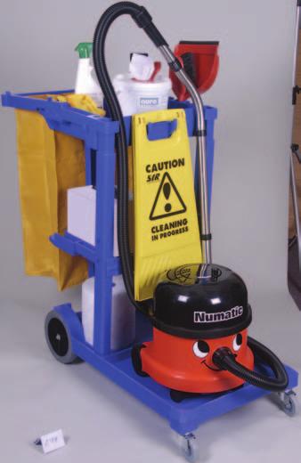 cleaning Equipment - Janitorial Trolley, Caution Signs and Pressure