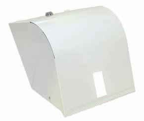 (Stainless Steel) Plastic Roll Towel Dispenser (White) Centre