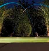 OASE WATER TRIO This linear water feature has three distinct fountains with varying jet heights (12-55 inches). Eco-friendly LED lighting provides a range of light intensities.