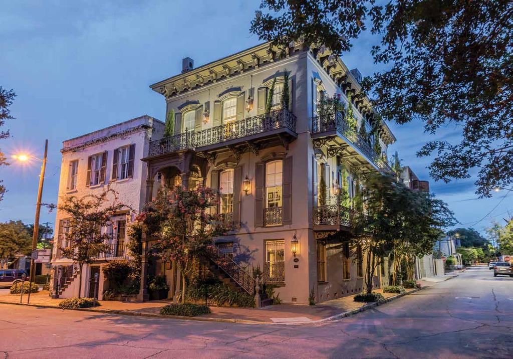 130 HABERSHAM STREET Anchoring a corner of Savannah s storied Columbia Square, this Italianate townhouse was built by iron magnate William Kehoe in 1884.