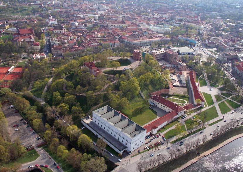 Vilniaus Gedimino pilies kalnas iš paukščio