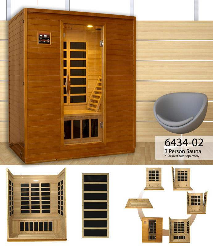 SIGNATURE 3 PERSON SAUNA WITH MP3 HOOK UP & 9 CARBON TECH HEATERS M.S.R.P. $3999.