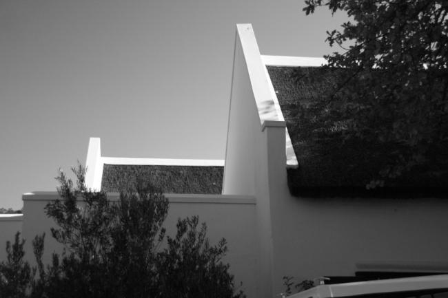form of primary building elements. The roof form was derived from the steep pitch of thatched roofs, as seen in central Stellenbosch.