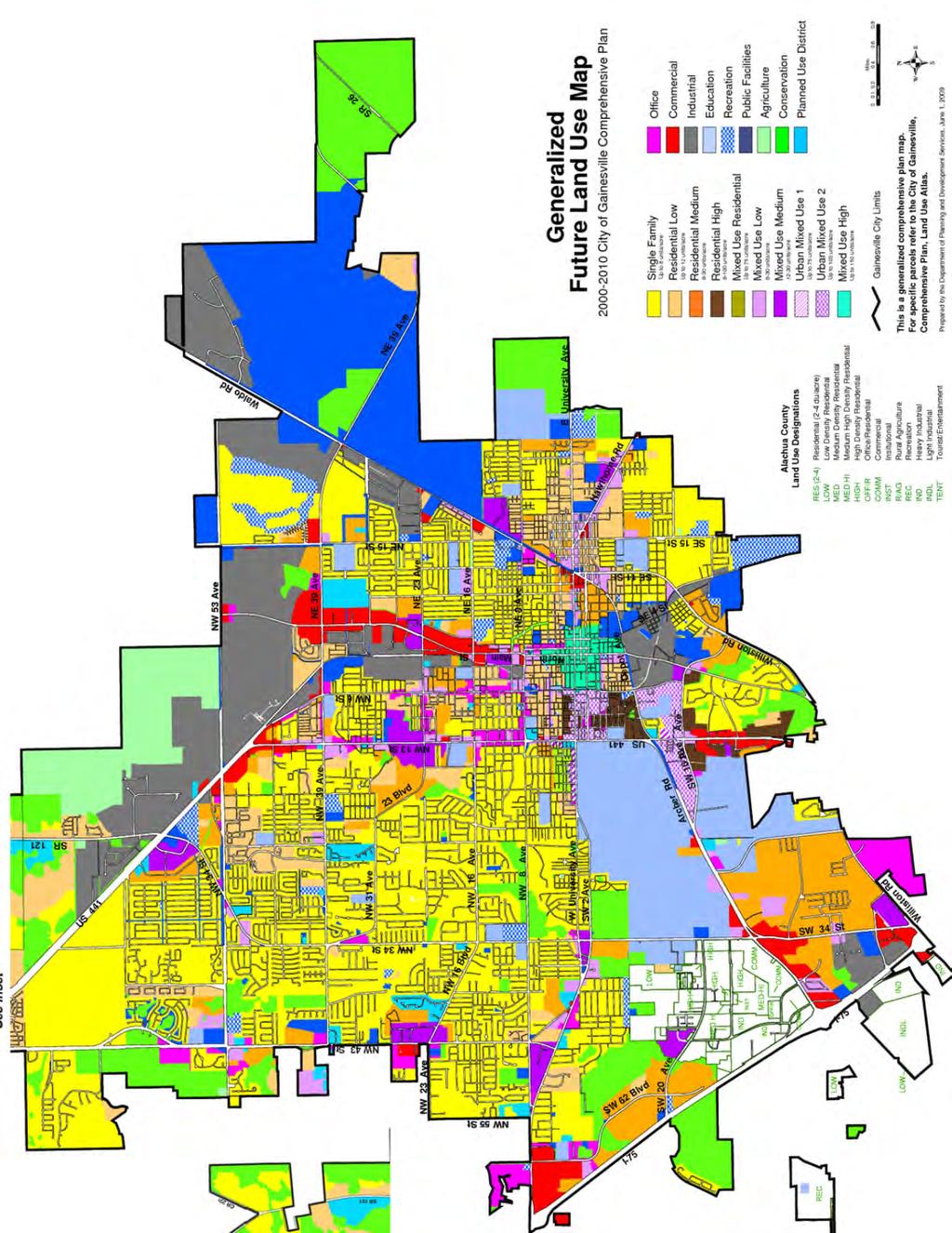 To view full-size map, visi: hp://www.ciyofgainesville.org/porals/0/plan/cg_l U_Map_11X17.