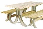 OUTDOOR RECYCLED PLASTIC PICNIC TABLES 100% recycled plastic Guaranteed not to rust or crack, eliminating the need for component replacement Molded-in colour feature means no painting is ever