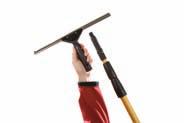 T-BAR Light and ergonomic Deep channels on the T-bar release more water during use ETTORE PROFESSIONAL WINDOW SQUEEGEES & T-BAR Tempered, solid brass construction provides the perfect balance and