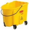 MOP BUCKETS Constructed of plastic, which resists denting, chipping and peeling New WaveBrake TM design, reduces wave motion when moving buckets, resulting in less spilling and splashing Large pour