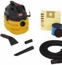 accessory kit, high efficiency collector bag and ultra web  JD434 INDUSTRIAL 18 US GAL. WET/DRY VAC 6.