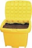 00 SOS TM SALT/SAND BINS FEATURES: Roto molded of LLDPE Impact resistant Double wall lockable lid Stands up to severe climate and weather conditions Lock not included 5-year warranty NJ120