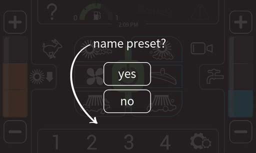 SUPERVISOR CONTROLS 4. Press and hold the zone control button until the name preset screen appears. 6.