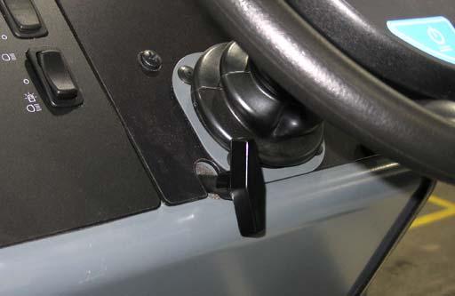 Release the Steering column tilt handle.