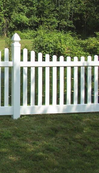 SCALLOP PICKET For maximum curve appeal, Legend picket fences are also available with scalloped