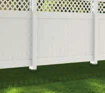 White Legend The Legend lattice top panel offers superior privacy with anti-sag performance.