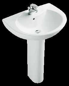 BASINS wall hung Odeon Basin with Pedestal (tapware is not