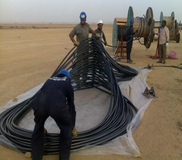 Global Pulling of Single Core Low Voltage Cables of these sizes: 45 Airport Jeddah Pulse Cont. Trading Co.