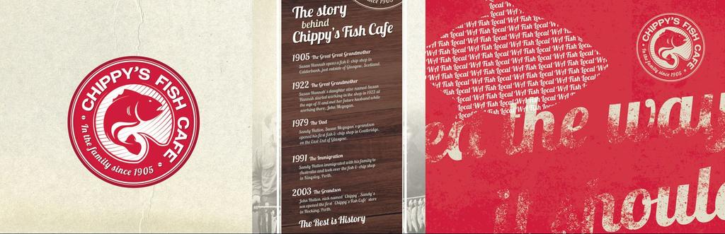 CLIENT CHIPPY S FISH CAFE 15 PROJECT RE-BRANDING & ASSOCIATED MEDIA Project entailed a complete re-branding of the existing company image with a new marketing strategy, new company visuals including