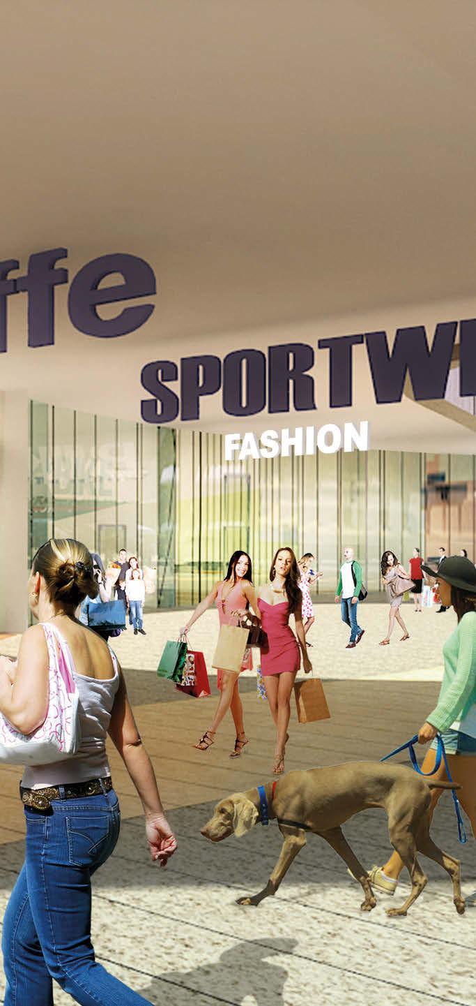 gallery Retail and services: a new shopping experience. Commercial activities are oriented to sport, wellness and free time.