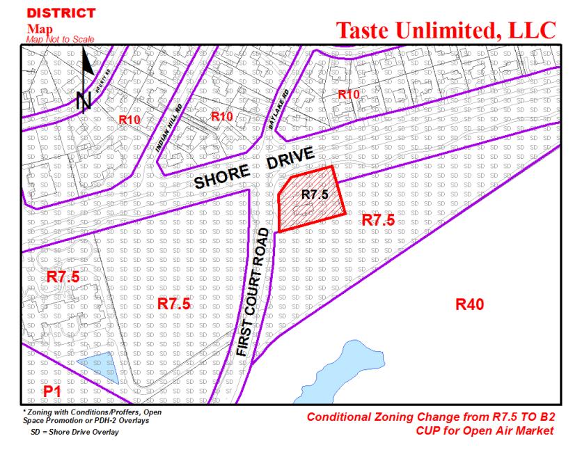 BAYSIDE DISTRICT MAP (not to scale) REQUEST: Conditional Change of Zoning (R7.