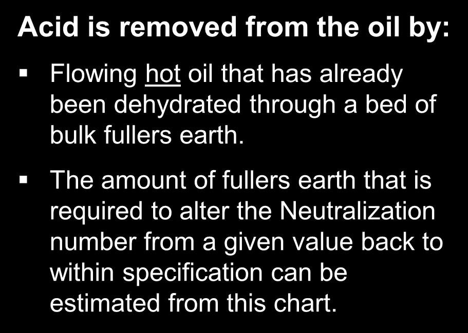 Oil Processing Equipment Fullers Earth Treatment Acid is removed from the oil by: Flowing hot