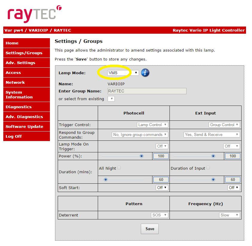 Raytec IP Lighting Configuration Use the Discovery Tool to detect Raytec Illuminators on the network or open a browser and enter the illuminator IP address (e.g. http://192.
