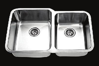 Undermounts 8503L Undermount Double Bowl Large/Small Basins T-304 Stainless Steel StoneGuard undercoated