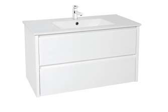 Also available with Black drawers 1790 Mikasa 1200 Wall hung vanity unit With Kiba top and black drawers.