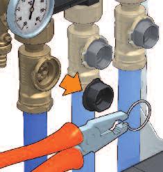 Before balancing it is necessary to insert the flow rate measuring sensor into each shut-off valve of the