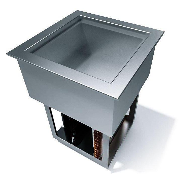 CURVED REFRIGERATED COLD & ICE PANS New Wells Curved Refrigerated Self Contained Cold Pans are available in 2, 3, 4 or 5 well models and meet NSF-7 standards for exposed foods.