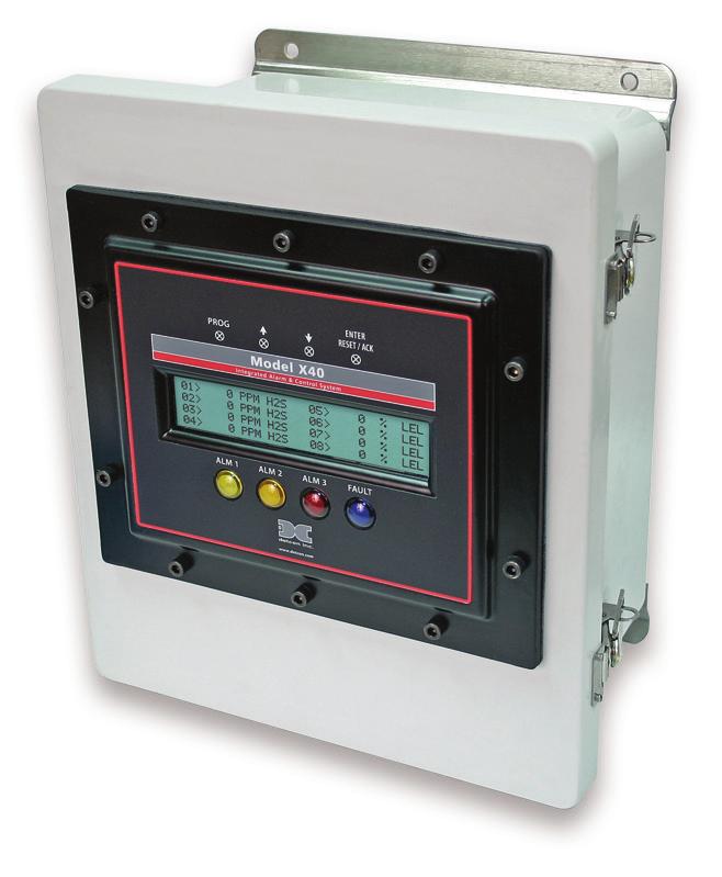 Control Systems Model X40 Integrated Alarm and Control System // 8 or 32 Channel Capacity // Wired or Distributed I/O and SmartWireless Capable Model X40 is designed to monitor gas detection sensors