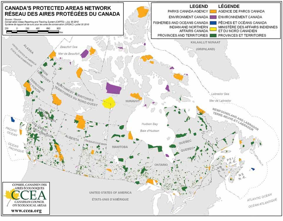 4 Source: Conservations Areas Reporting and Tracking System (CARTS), the authoritative data base of Canada s Terrestrial and