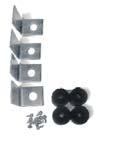 These kits include heavy duty steel brackets and rubber grommets for sound and vibration isolation from the building structure.