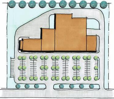 The drawing below shows a building broken down into three smaller