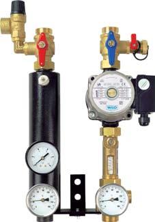 HYDRAULIC KIT Hydraulic kit 1) Circulation pump 2) SETTER Inline UN balancing valve 3) Venting tank with bleeder valve 4) Bleeder valve 5) Pressure gage 6) Thermometer 7) Stop ball valve with safety