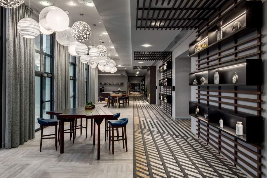 March 2018 Contemporary Parisian hotel commissions Brintons to design bespoke carpets for renovation Paris Marriott Charles de Gaulle Airport Hotel, part of leading global hospitality company