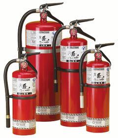 CLASSES OF FIRE: Fires are classified according to the material that is burning. Fire extinguishers are rated by the area each will cover for a particular class of fire.