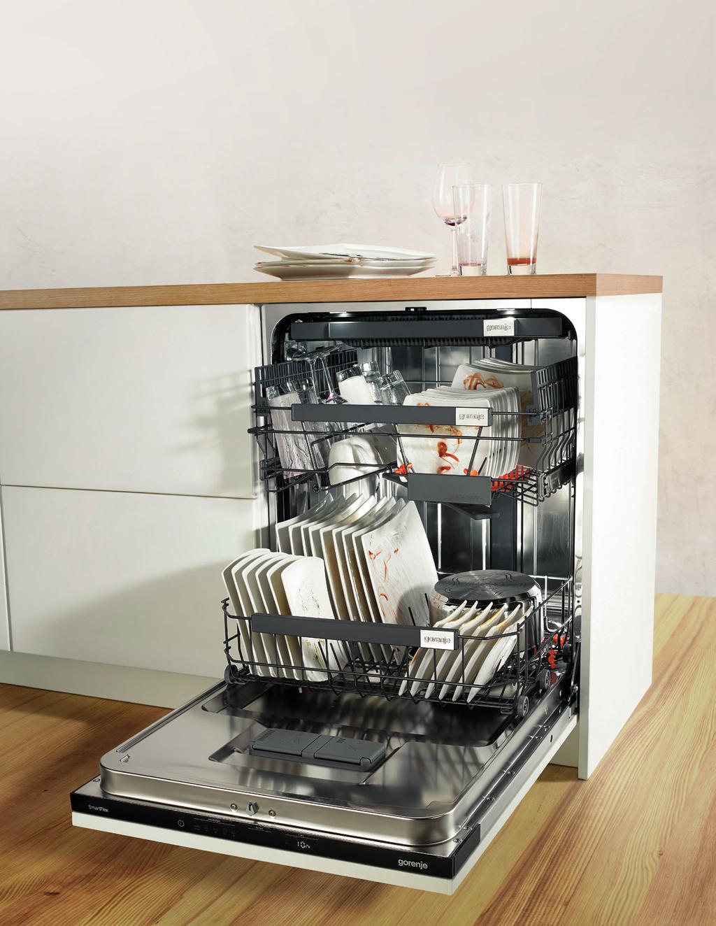 DISHWSHERS I 3 GORENJE DISHWSHERS The perfect result, smart solutions, excellent user experience SmartFlex dishwashers draw inspiration from the contemporary lifestyle.