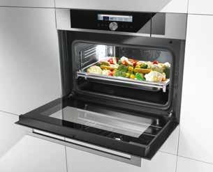 STEAM OVENS 13 Steam cooking: plus for healthy cooking Gorenje + steam oven is a convenient tool for keeping a healthy diet. It is available in two versions, differing by height: 60 cm or 45 cm.