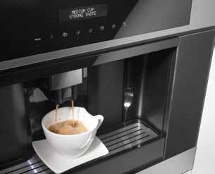 The flavour can be adjusted to your liking during the coffee making process. Gorenje + built-in coffee makers stand out with high performance and technologically advanced yet simple controls.