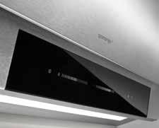 HOODS AdaptTech venting: automatic operation Gorenje + kitchen hoods, employing modern ventilation technology, delivering high performance and silent operation, and offering many smart features, are