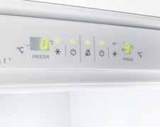 Top class Gorenje + models feature two displays for separate temperature regulation in the refrigerator and freezer compartment.