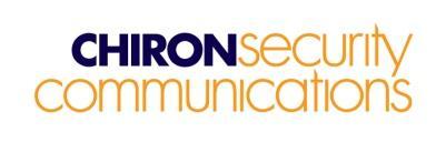 The future of security, secured IP by security professionals, for the professional security industry Telephone: +44 (0)118 988 0228 E: sales@chironsc.