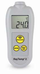 Order Code 814-045 814-038 814-028 Rate/pc ` 7,950/-* ` 17,500/-* ` 15,500/-* RAYTEMP 2 HIGH ACCURACY IR THERMOMETER Combo Contact & Non Contact Thermometer The RayTemp 2