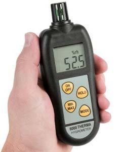 6000 & 6100 HAND HELD THERMA-HYGROMETER WITH DEW POINT CALCULATION The 6000/ 6002 therma-hygrometer is an easy to use relative humidity and air temperature measuring instrument.