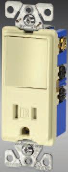 15A 125V 5-15 Duplex eceptacle T8200 B, Y, D, V, Duplex FCI TVFH15 B, Y, LA, D, V, 20A 125V 5-20 Duplex eceptacle T8300 B, Y, D, V, Duplex FCI TVFH20 B, Y, LA, D, V, For ordering, include Cat. No.
