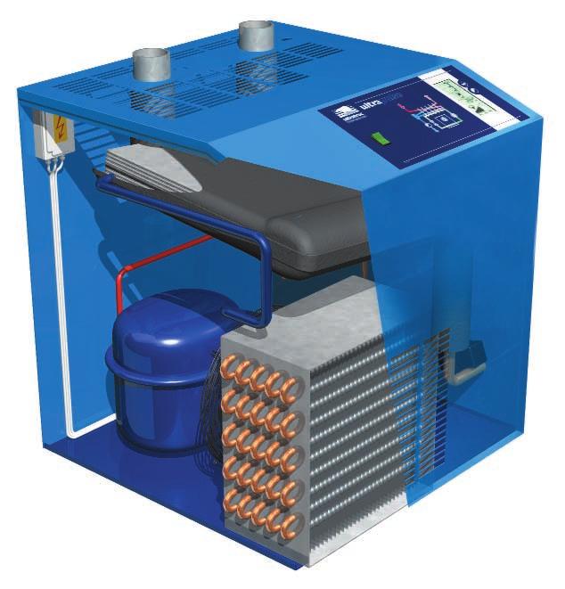 Intelligent Design REFRIGERANT COMPRESSOR Lower quality refrigerant compressors cannot tolerate the on-off cycling that often results from changing loads on a dryer.