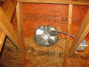 9.3 Both attic thermostat controlled ventilation fans not working. See section 9.3 photos 1 & 2. 9.3 Picture 1 9.