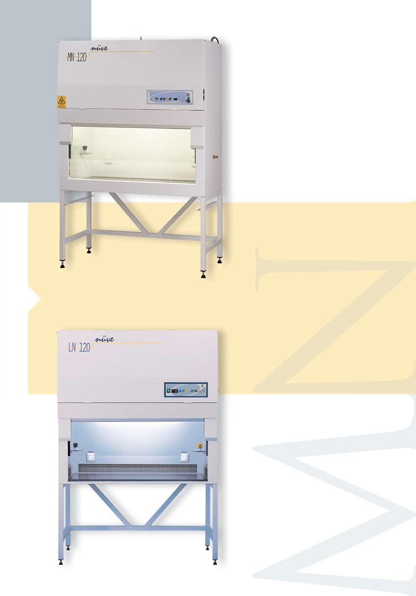 MN Series MN SERIES CLASS II MICROBIOLOGICAL SAFETY CABINETS Two models with different working table width: MN 090: 89 cm / MN 120: 119 cm.