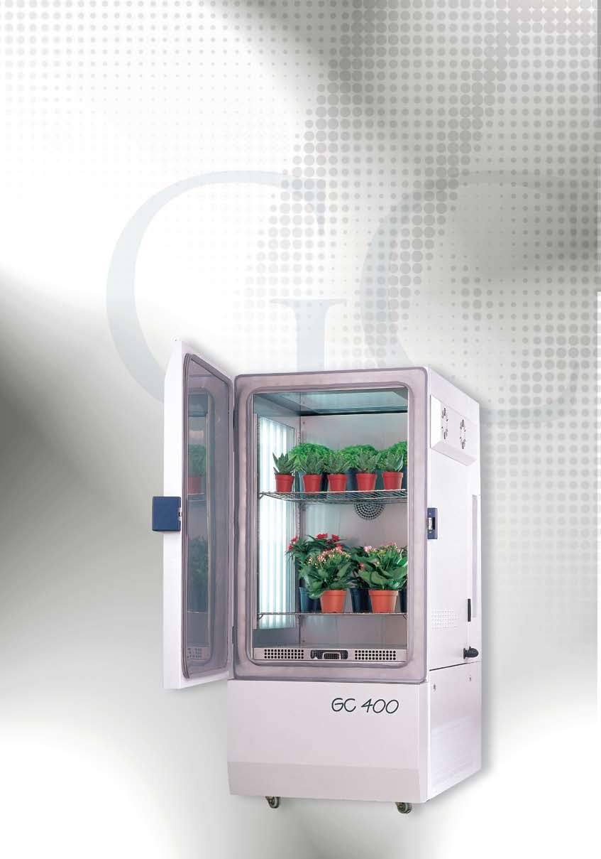 GC 400 GROWTH CHAMBER Advanced technology for tests at different climatic and lighting conditions such as plant growth, seed germination, acclimation of plants, culture of plant cells and tissues,